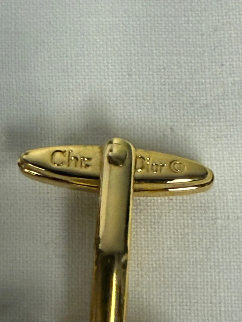 Dior Gold CD Oval Logo Cufflinks